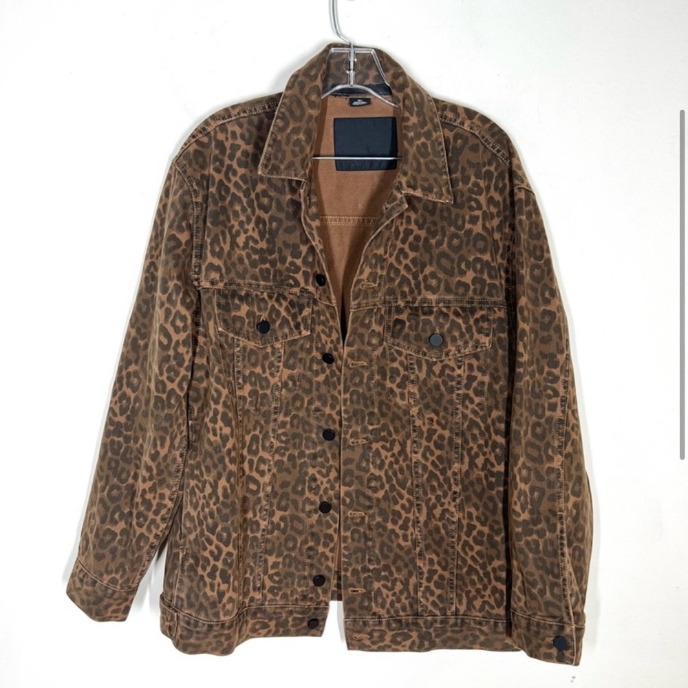 Denim X Alexander Wang Leopard Daze Denim Jacket